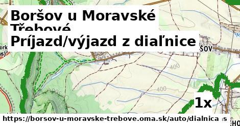 Príjazd/výjazd z diaľnice, Boršov u Moravské Třebové