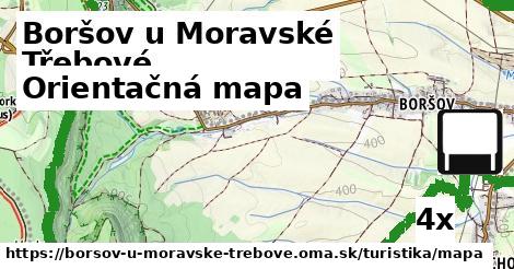 orientačná mapa v Boršov u Moravské Třebové