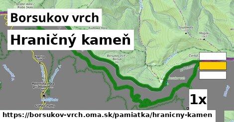 hraničný kameň v Borsukov vrch