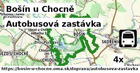 autobusová zastávka v Bošín u Chocně