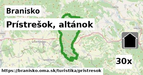 Prístrešok, altánok, Branisko