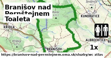 toaleta v Branišov nad Pernštejnem