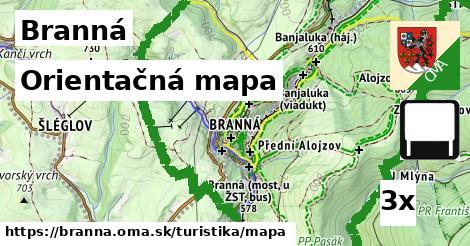 Orientačná mapa, Branná