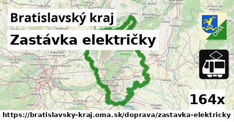 Zastávka električky, Bratislavský kraj