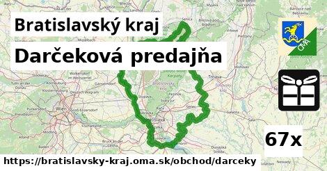 Darčeková predajňa, Bratislavský kraj