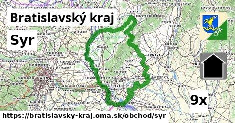 Syr, Bratislavský kraj