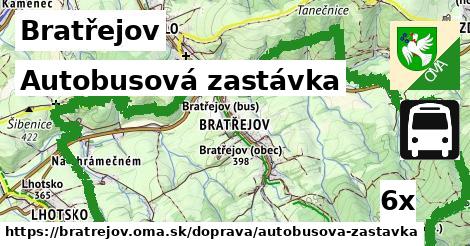 autobusová zastávka v Bratřejov