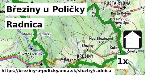 Radnica, Březiny u Poličky
