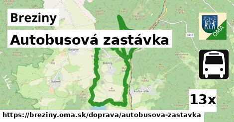 Autobusová zastávka, Breziny