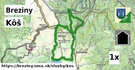 Kôš, Breziny