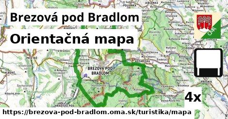 Orientačná mapa, Brezová pod Bradlom