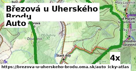 auto v Březová u Uherského Brodu