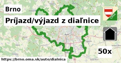 Príjazd/výjazd z diaľnice, Brno