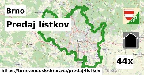 predaj lístkov v Brno