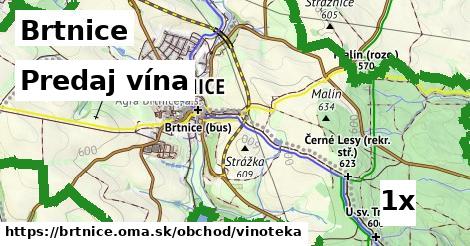 Predaj vína, Brtnice