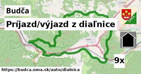 Príjazd/výjazd z diaľnice, Budča