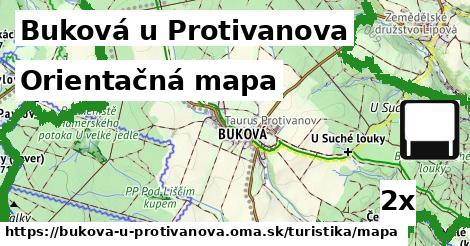 Orientačná mapa, Buková u Protivanova