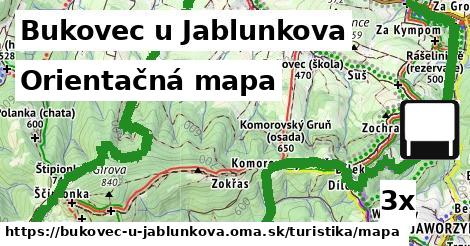 Orientačná mapa, Bukovec u Jablunkova