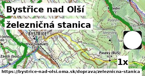 železničná stanica v Bystřice nad Olší