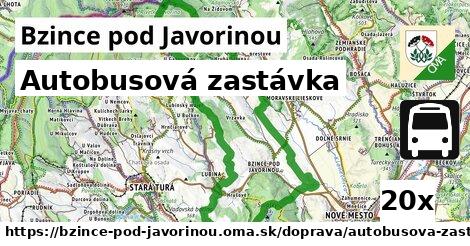 Autobusová zastávka, Bzince pod Javorinou