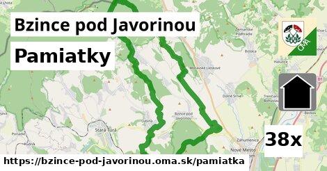 pamiatky v Bzince pod Javorinou