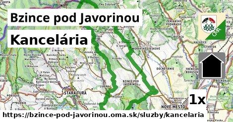 Kancelária, Bzince pod Javorinou