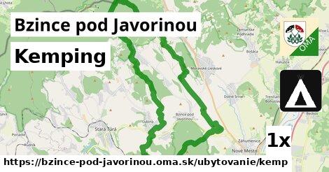 Kemping, Bzince pod Javorinou