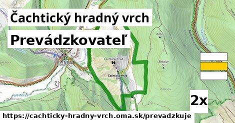 prevádzkovateľ v Čachtický hradný vrch