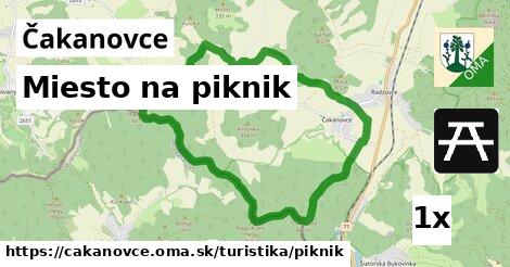 miesto na piknik v Čakanovce