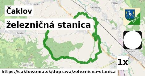 železničná stanica, Čaklov