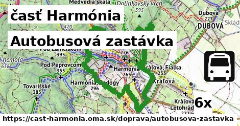 Autobusová zastávka, časť Harmónia