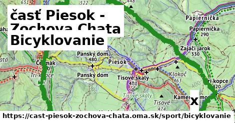 Bicyklovanie, časť Piesok - Zochova Chata