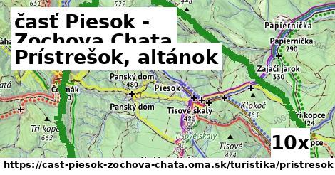 Prístrešok, altánok, časť Piesok - Zochova Chata