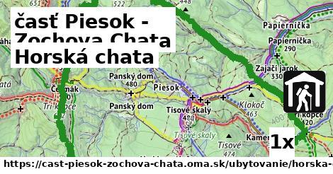 Horská chata, časť Piesok - Zochova Chata