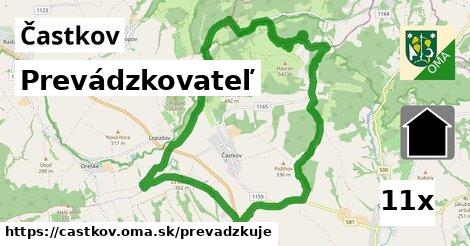 prevádzkovateľ v Častkov