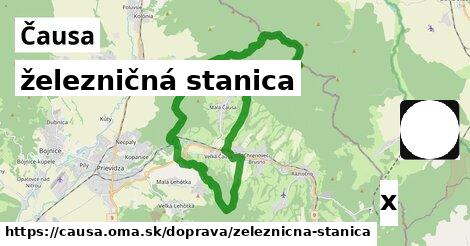 železničná stanica, Čausa