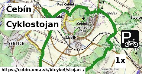 Cyklostojan, Čebín