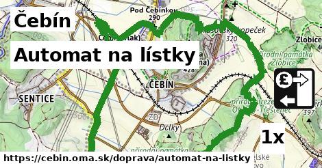 Automat na lístky, Čebín