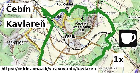 Kaviareň, Čebín