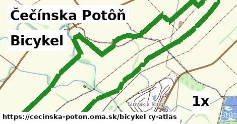 bicykel v Čečínska Potôň