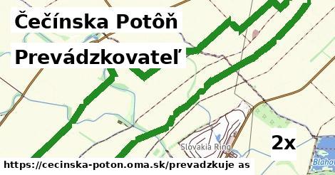 prevádzkovateľ v Čečínska Potôň