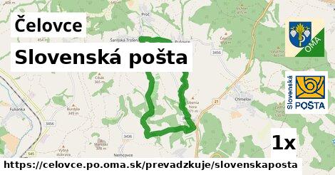 Slovenská pošta, Čelovce, okres PO