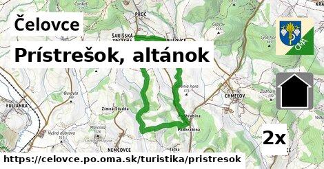 Prístrešok, altánok, Čelovce, okres PO