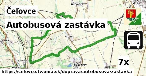 Autobusová zastávka, Čeľovce, okres TV