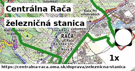 železničná stanica, Centrálna Rača