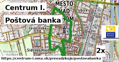 Poštová banka, Centrum I.