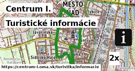 Turistické informácie, Centrum I.