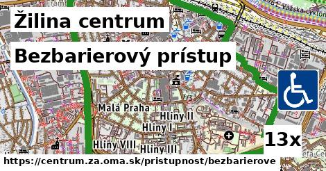 Bezbarierový prístup, Žilina centrum