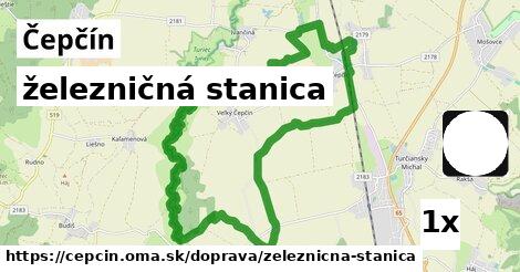 železničná stanica, Čepčín