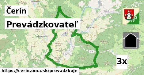 prevádzkovateľ v Čerín